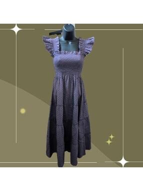 ✨ Hill House Home Plum Jacquard Ellie Nap Dress Size Extra Extra Small